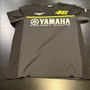 Yamaha Men's Gray and Black Racing Tee